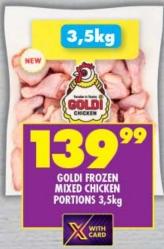 GOLDI FROZEN MIXED CHICKEN PORTIONS 3.5kg