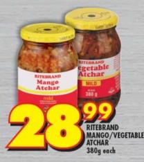 RITEBRAND MANGO/ VEGETABLE ATCHAR 380g each