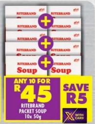 RITEBRAND Packet Soup 10x50g Any 10