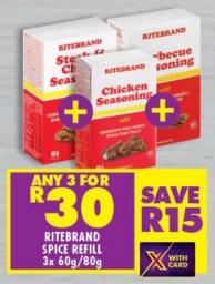 RITEBRAND Spice Refill 3x60/80g Any 3