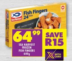 Sea Harvest Frozen Fish Fingers 600g