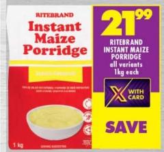 Ritebrand Instant Maize Porridge All Variants 1kg each