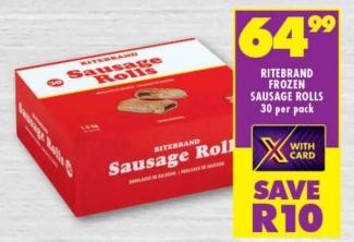 RITEBRAND Frozen Sausage Rolls 30 Per Pack