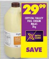 Crystal Valley Full Cream Maas 2kg