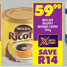 Nestle NESCAFÉ Ricoffy Instant Coffee 250gm