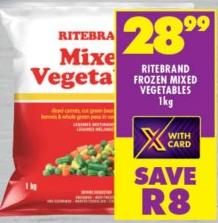 RITEBRAND Frozen Mixed Vegetables 1kg