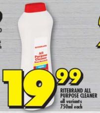 RITEBRAND ALL PURPOSE CLEANER 750ml each