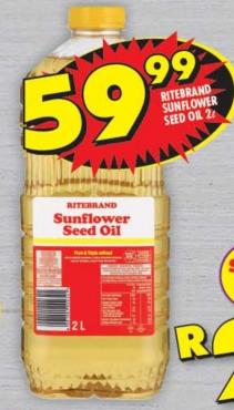 RITEBRAND Sunflower Seed Oil 2Ltr