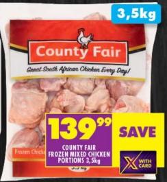 Country Fair Frozen Mixed Chicken Portions 3.5kg