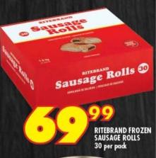 Riterband Frozen Sausage Rolls 30 per pack