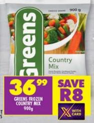 Greens Frozen Country Mix 900g