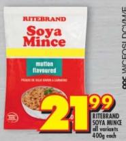 RITEBRAND Soya Mince mutton 400g