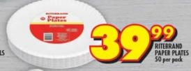 Ritebrand Paper Plates 50s