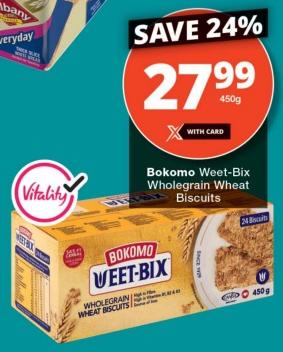 Bokomo Weet-Bix Wholegrain Wheat Biscuits 450gm