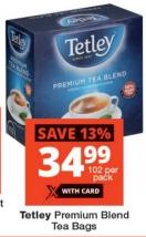 Tetley Premium Blend Tea Bags 