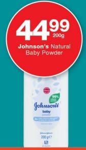 Johnson's Natural Baby Powder 200gm