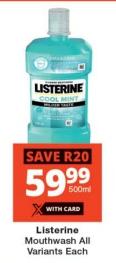 Listerine Mouthwash Cool Mint 500ml