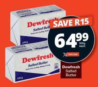 Dewfresh Salted Butter, Perfect for Cooking, Baking & Frying