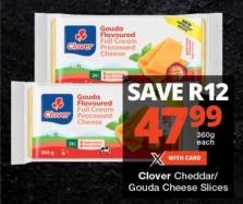 Clover Cheddar/Gouda Cheese Slices