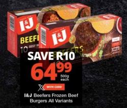 I&J Beefers Frozen Beef Burgers All Variants