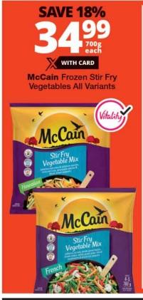 McCain Frozen Stir Fry Vegetables All Variants