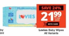 Lovies Baby Wipes All Variants