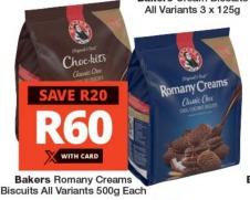 Bakers Romany Creams Biscuits All Variants