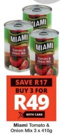 Miami Tomato & Onion Mix 3X410 GM