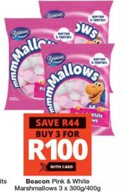 Beacon Pink & White Marshmallows 3X300 GM / 400 GM