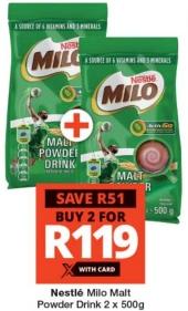 Nestlé Milo Malt Powder Drink 2X500 GM