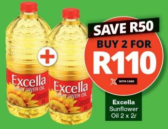 Excella Sunflower Oil 2X2 LTR