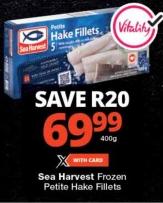 Sea Harvest Frozen Petite Hake Fillets 400g