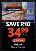 Eskort Back Bacon 200g