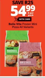 Bella Vita Frozen Mini Pizza All Variants 8per pack 