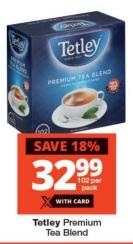 Tetley Premium Tea Blend 102tea bag