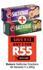 Bakers Salticrax Crackers All Variants 2x200g