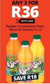 Fusion Concentrated Dairy Blend All Variants 3x1Ltr