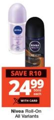 Nivea Roll-On All Variants 50ml