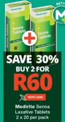 Medirite Senna Laxative Tablets 2x20per pack