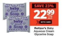 Reitzer's Baby Aqueous Cream Glycerine Soap 100g