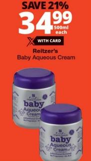 Reitzer's Baby Aqueous Cream 500ml