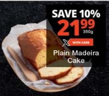 Plain Madeira Cake 350gm 