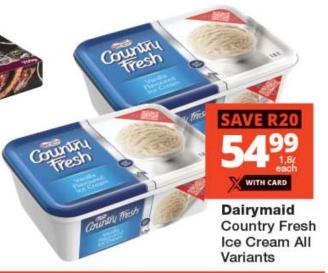 Dairymaid Country Fresh Ice Cream All Variants