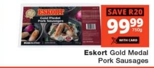 Eskort Gold Medal Pork Sausages