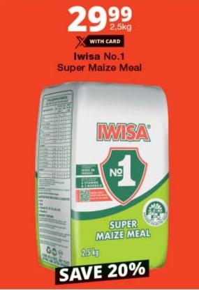 Iwisa No.1 Super Maize Meal 2.5 kg 