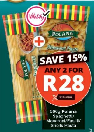 Polana Macaroni Pasta - Spaghetti, Macaroni, Fusilli, Shells 500 gm 