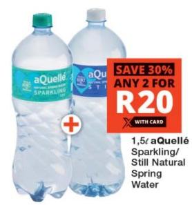 aQuellé Sparkling/Still Natural Spring Water 1.5 Ltr 