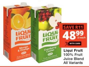 Liqui Fruit 100% Fruit Juice Blend All Variants 2 Ltr 