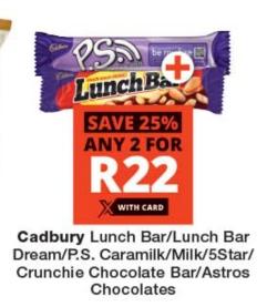 Cadbury Lunch Bar/Lunch Bar Dream/P.S. Caramilk/Milk/5Star/Crunchie Chocolate Bar/Astros Chocolates 