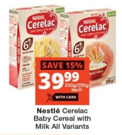 Nestlé Cerelac Baby Cereal with Milk All Variants 200g/250g